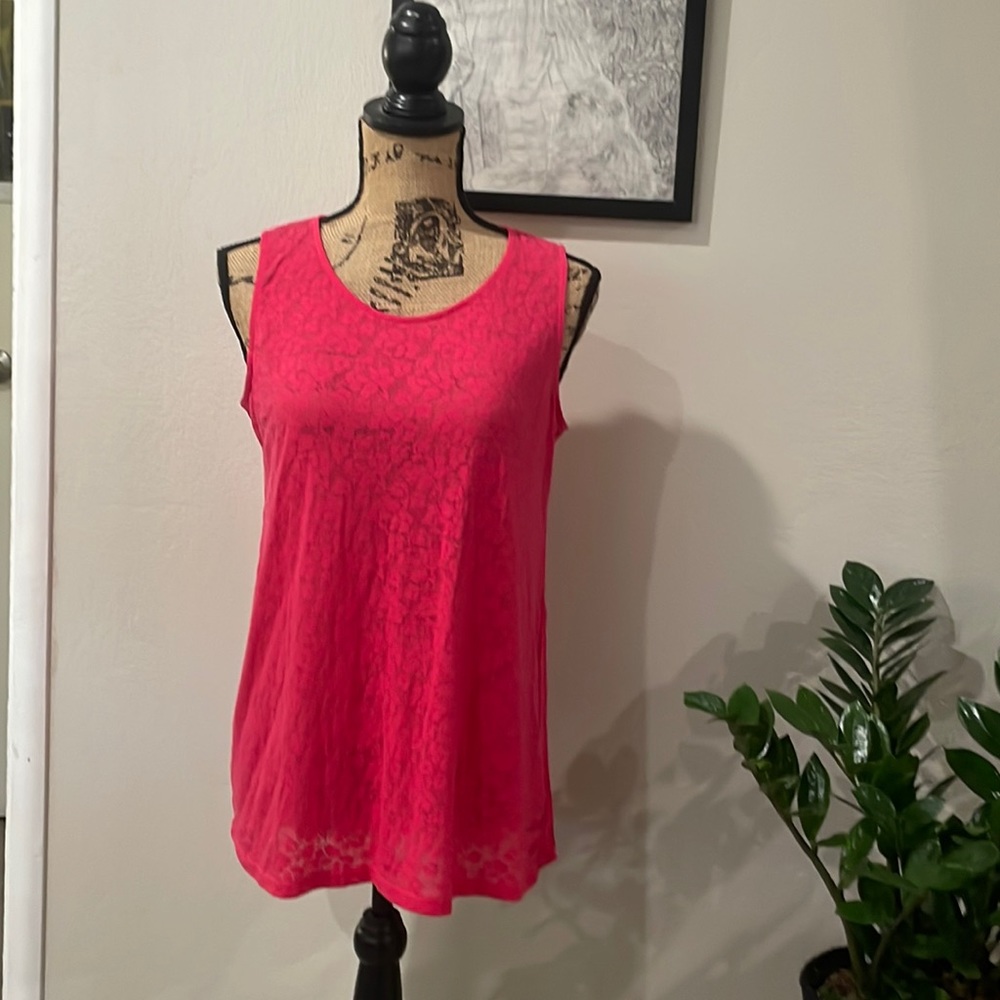 Coral Rose pattern Top